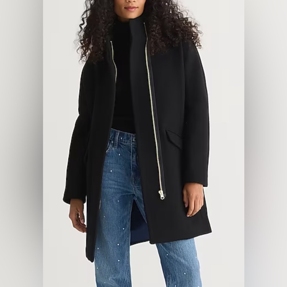 J Crew Cocoon coat in Italian stadium-cloth wool blend NWT